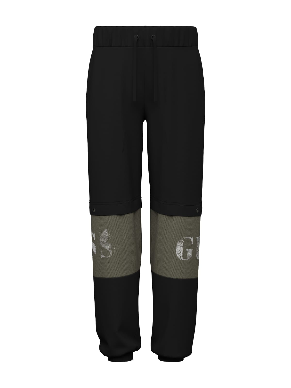 PANTALONE IN FELPA NERO/VERDE