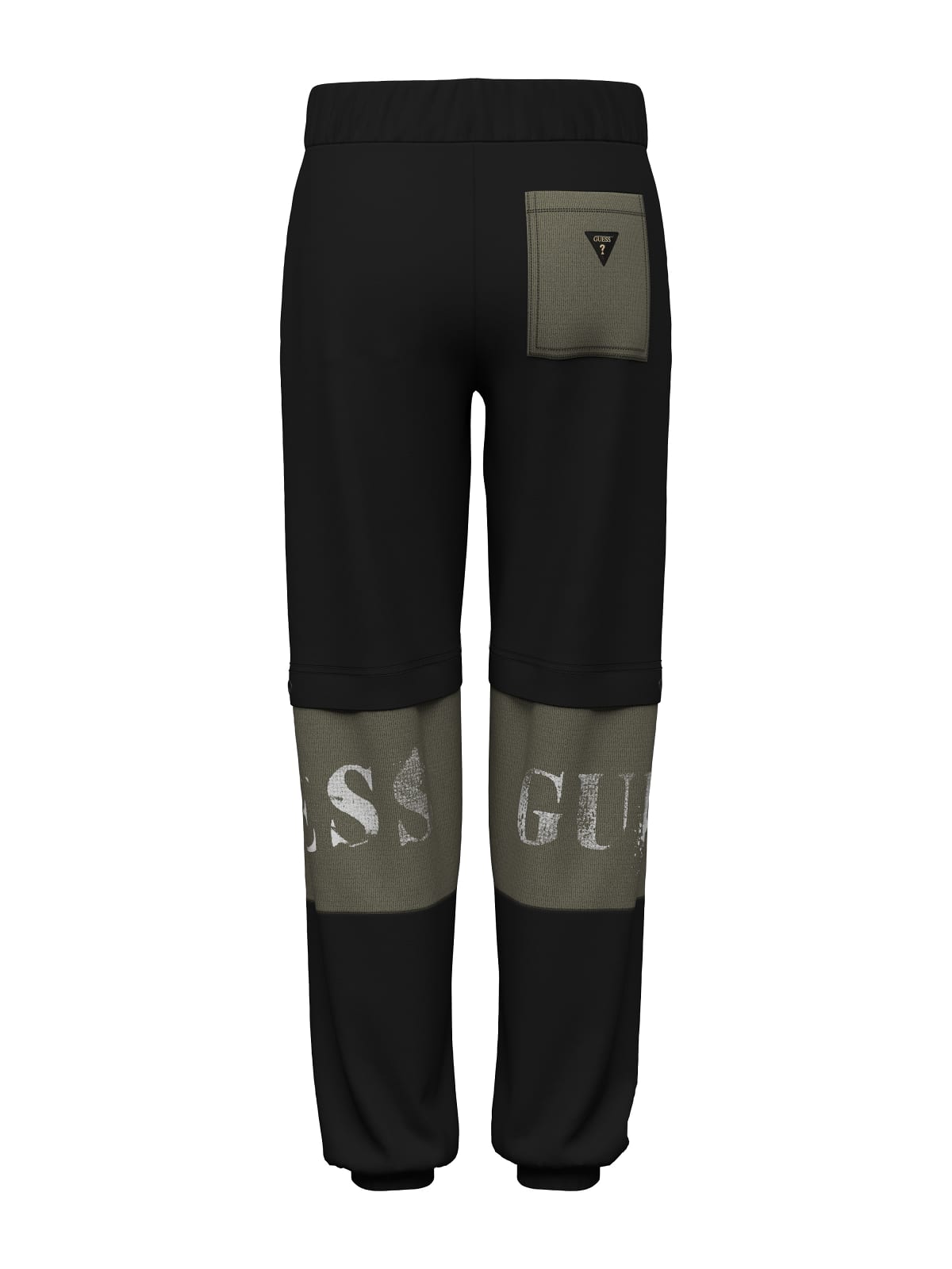 PANTALONE IN FELPA NERO/VERDE