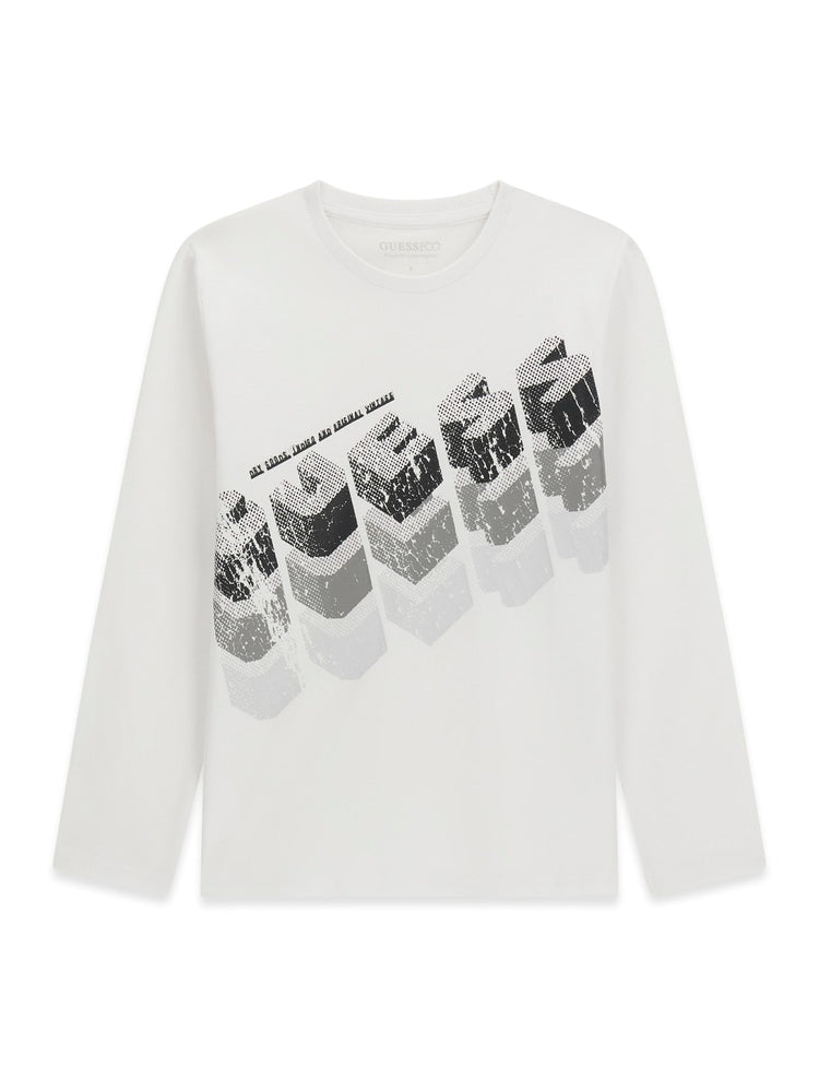 T-SHIRT GUESS FONDO BIANCO LOGO NERO