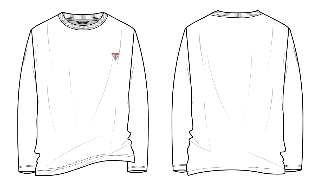 SHIRT BASICA M/L TINTA UNITA BIANCA