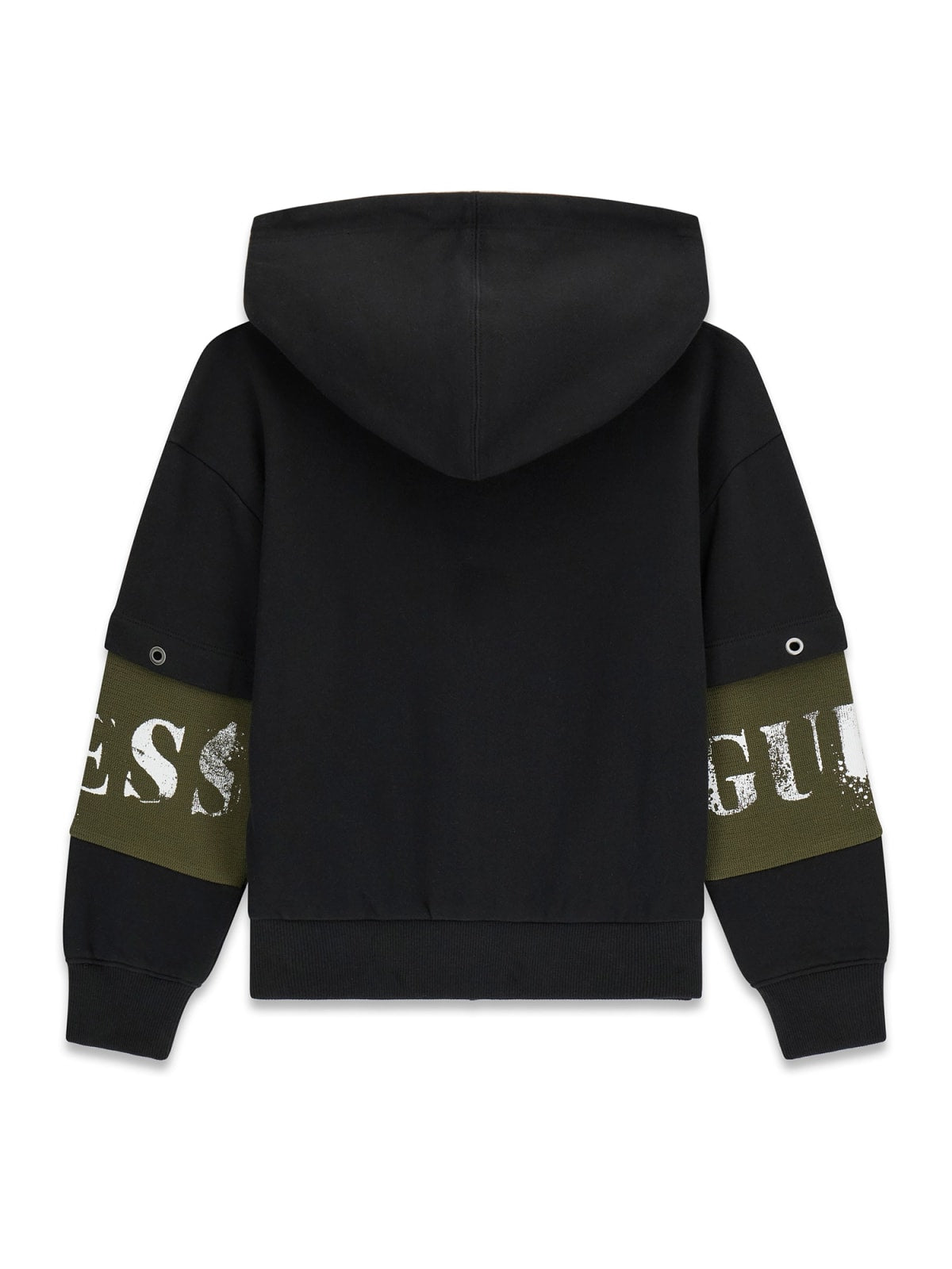 FULLZIP NERA E VERDE CON CAPPUCCIO