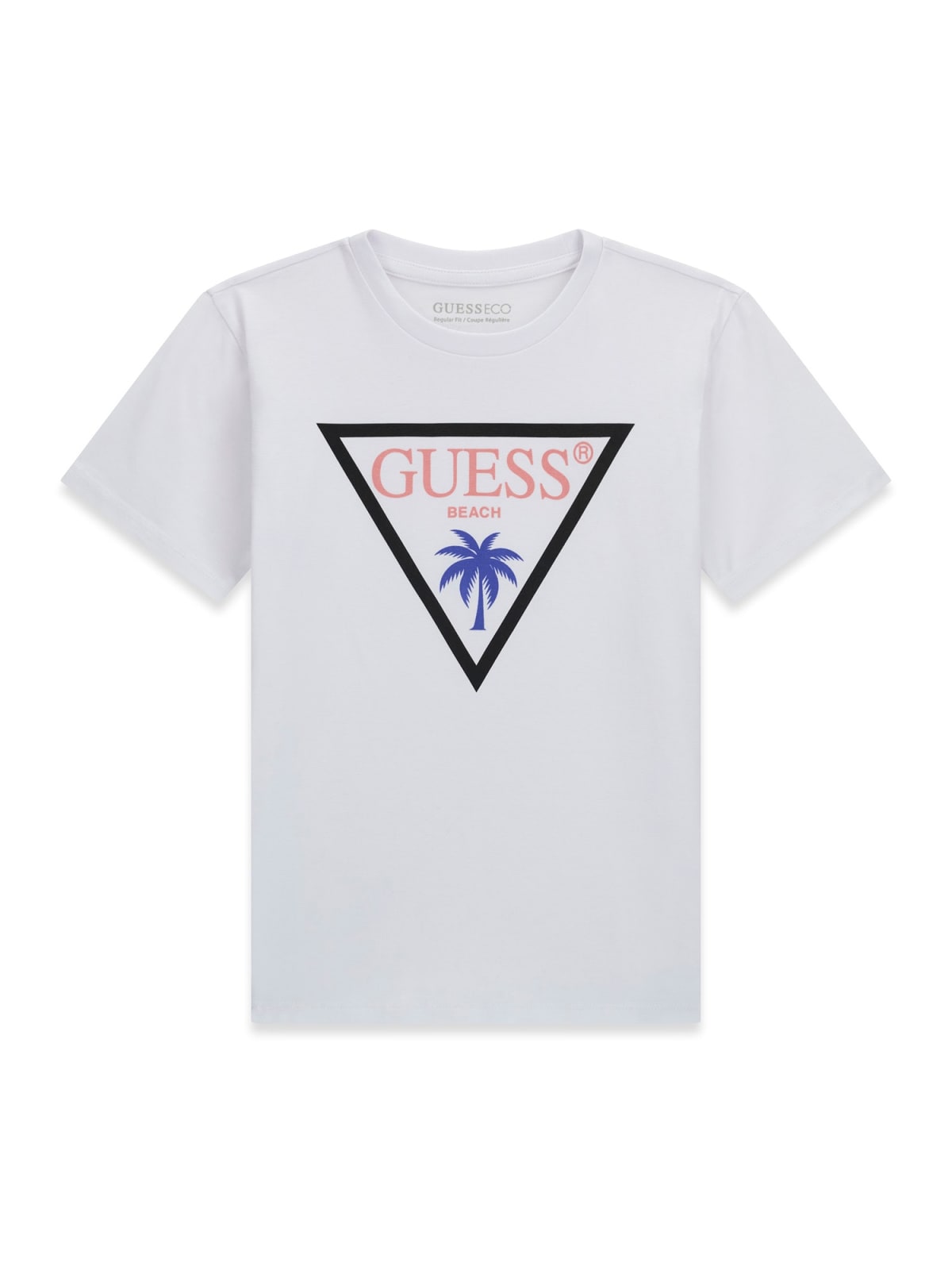 T-Shirt Guess stampa palme - Bianco
