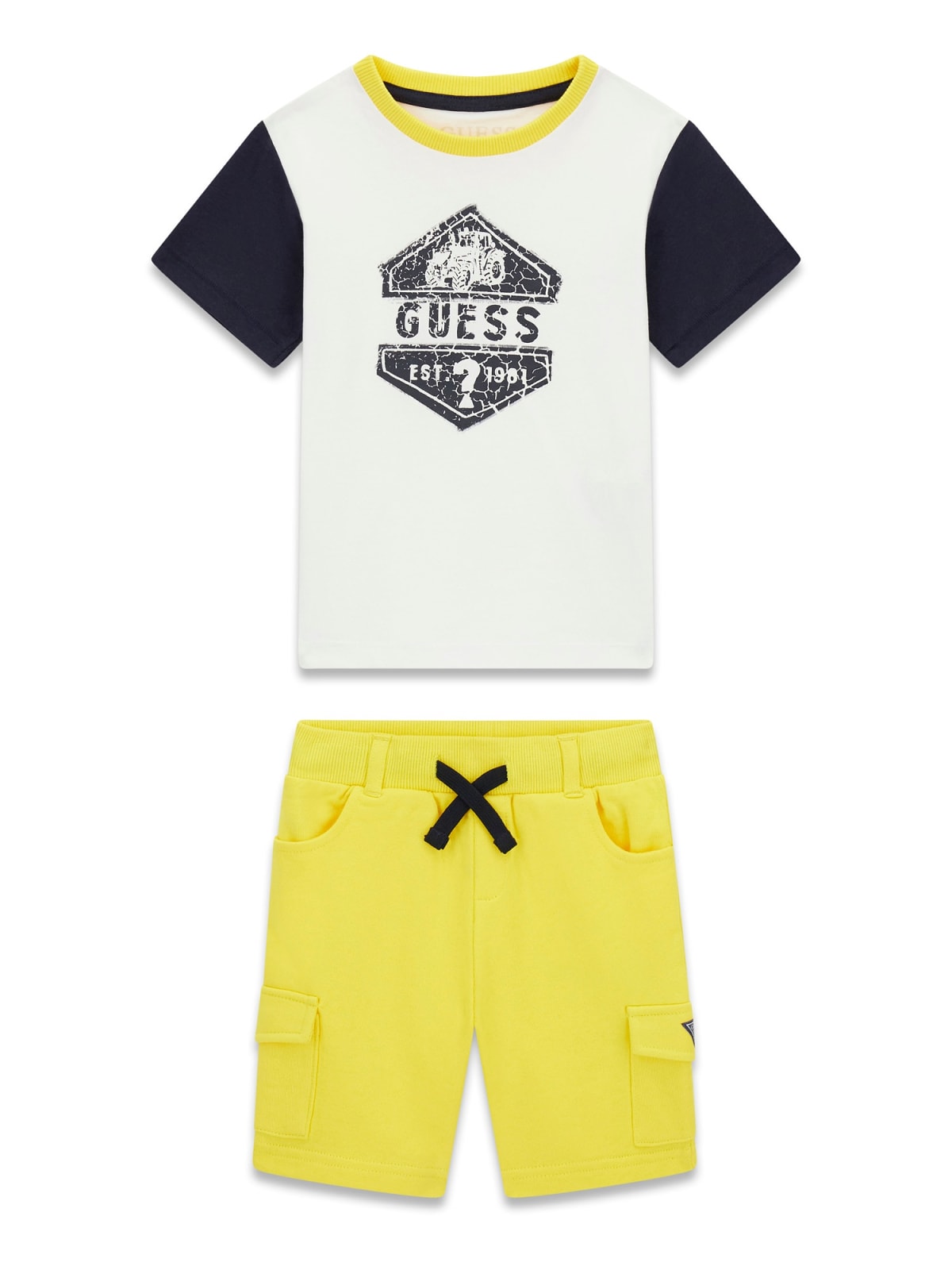 Coordinato in felpa Guess - Bianco/Giallo