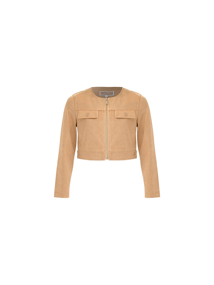 Giubbino Kocca Yunki crop - Biscotto