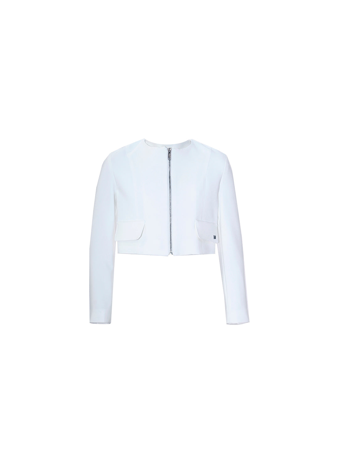 Giacca Kocca Asabo con zip e finte tasche - Bianco