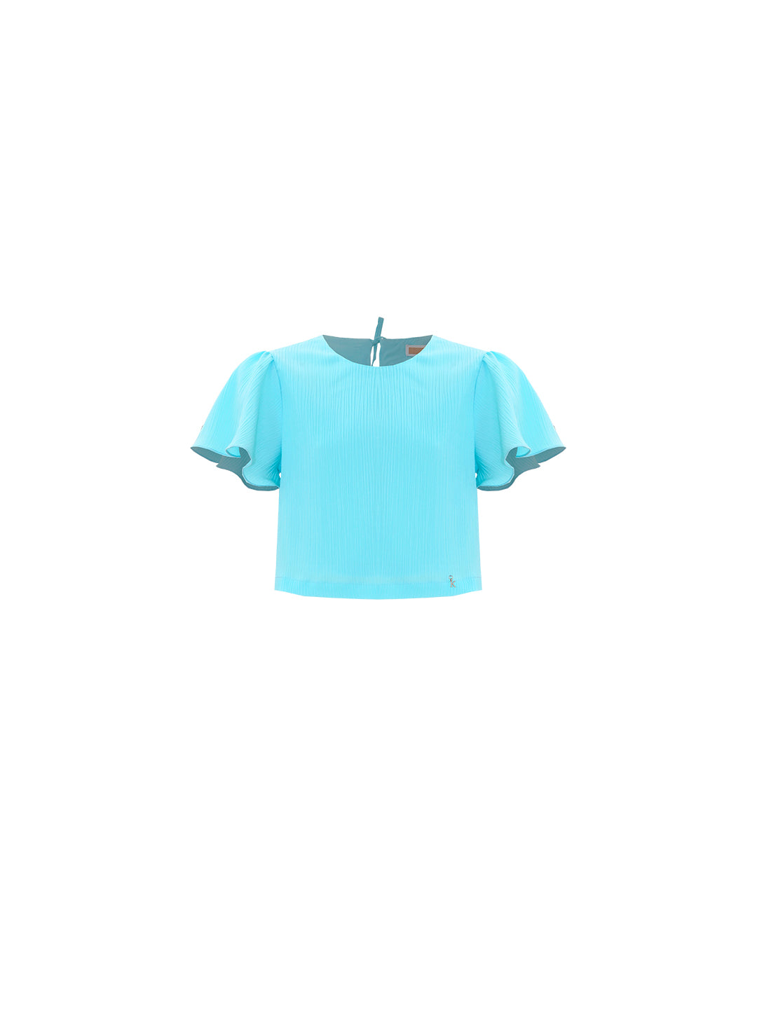 Blusa Kocca Thordis maniche volant - Turchese