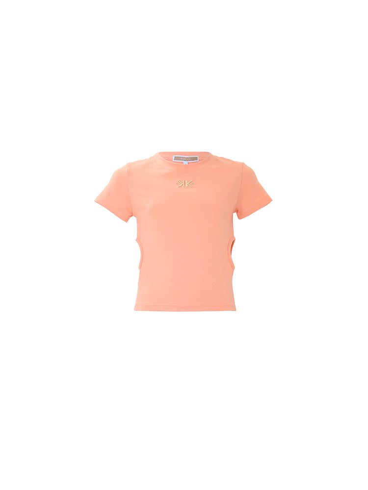 Shirt Kocca Trude con logo ricamato - Arancio chiaro