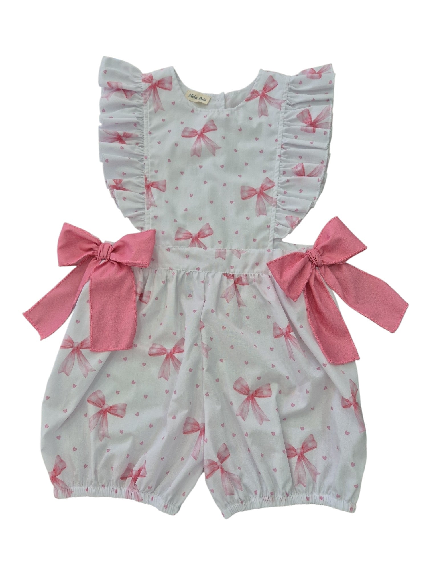 Jumpsuit Meia Pata fondo bianco - Fiocchi Rosa