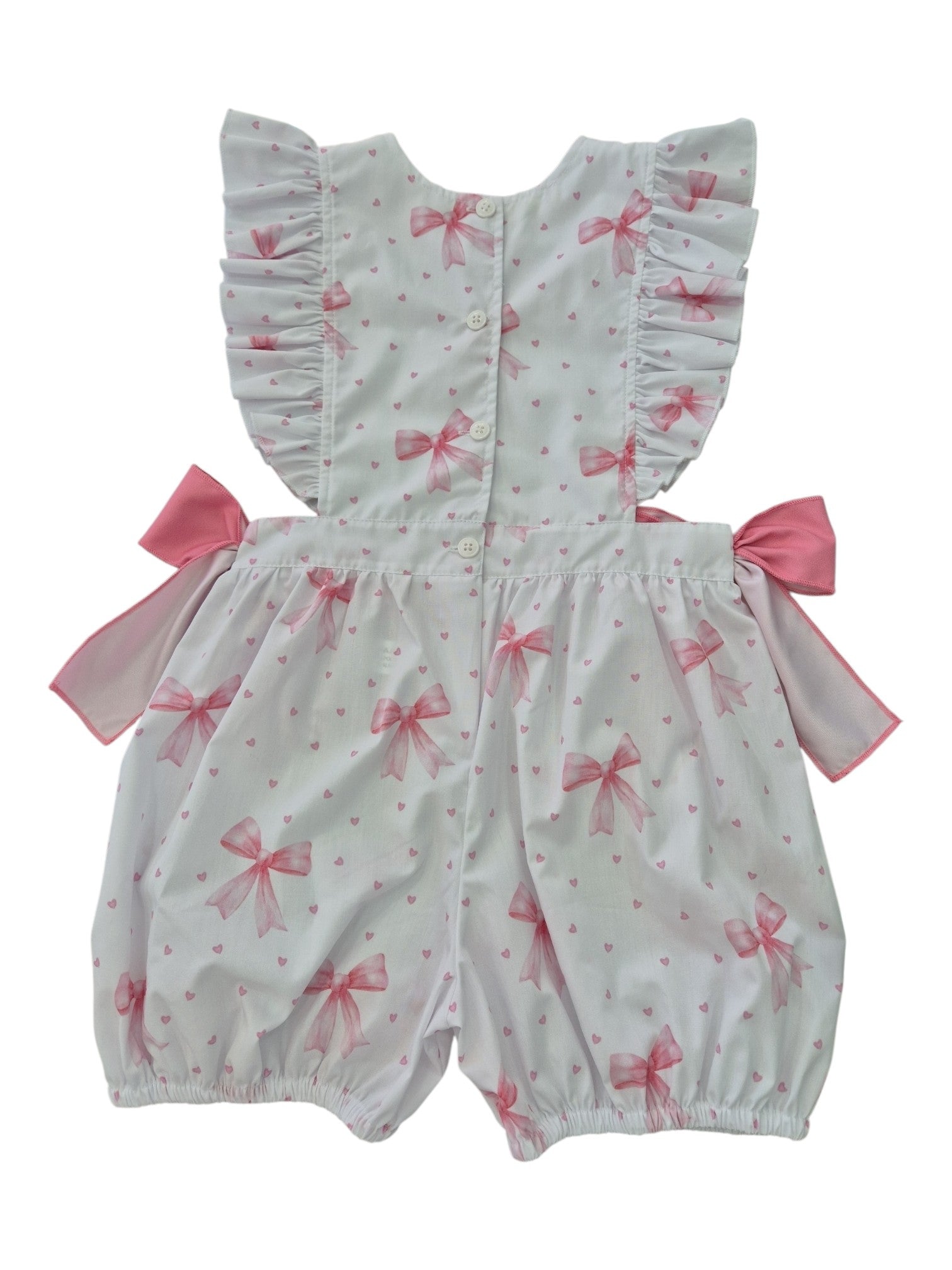Jumpsuit Meia Pata fondo bianco - Fiocchi Rosa