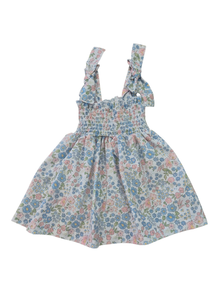 Abitino Meia Pata fantasia flowers - Azzurro/Rosa