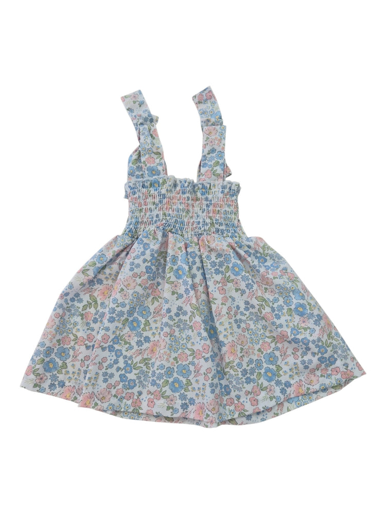 Abitino Meia Pata fantasia flowers - Azzurro/Rosa
