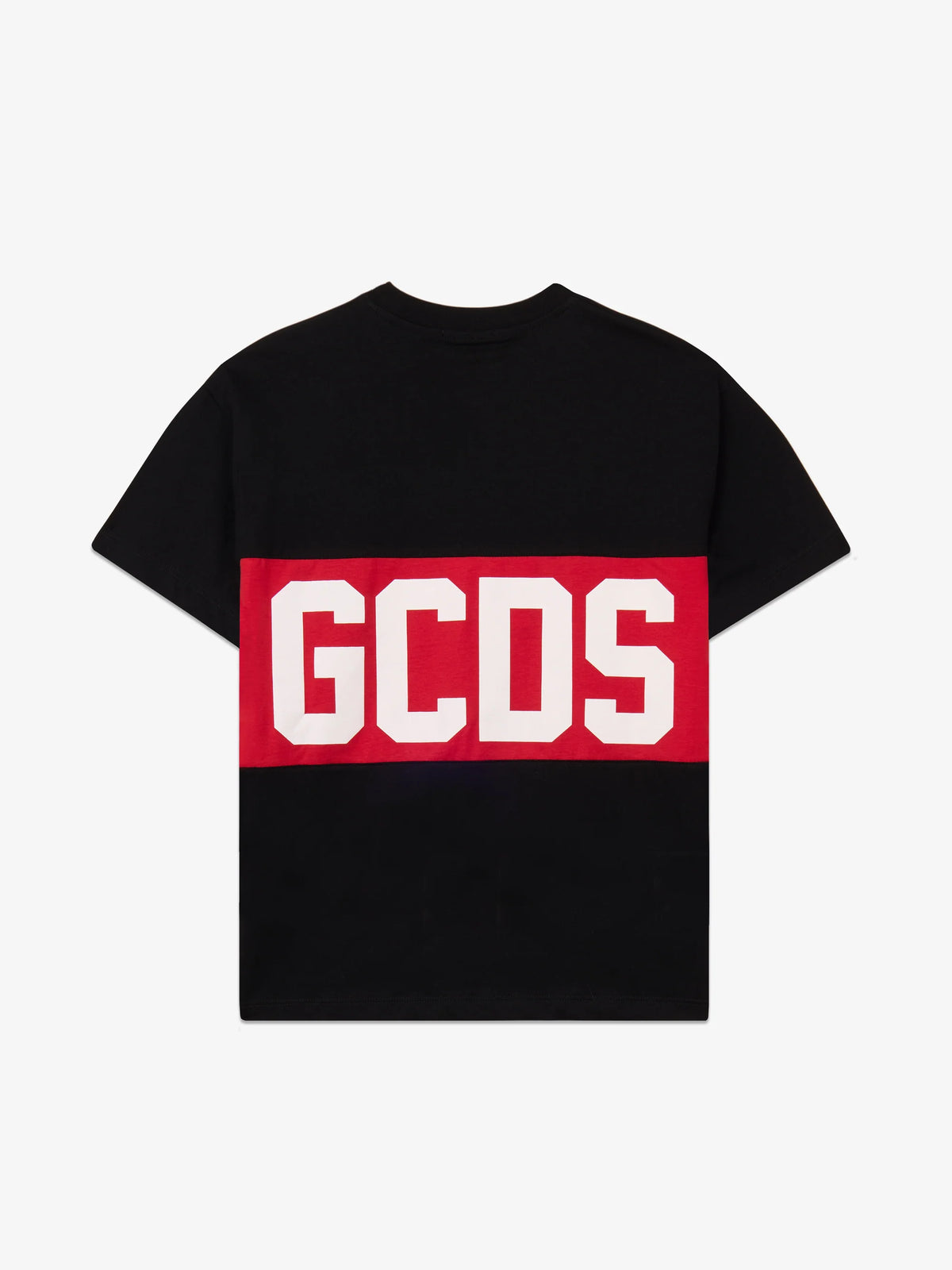 T-SHIRT GCDS BAND LOGO M/L FONDO NERO LOGO BIANCO