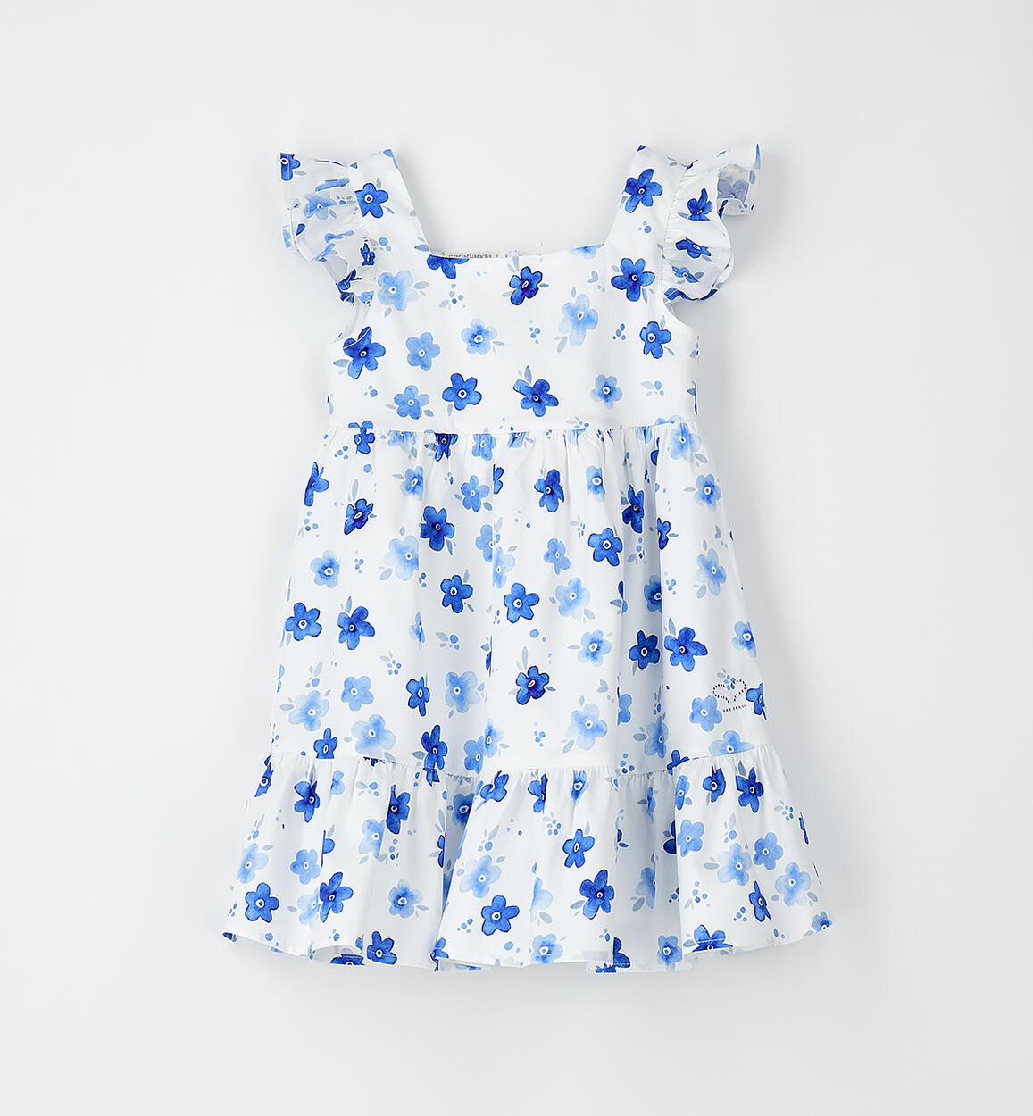 Abito Minibanda 100% cotone bambina fantasia fiori