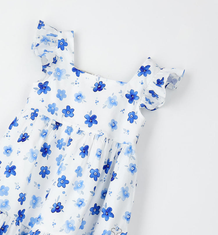 Abito Minibanda 100% cotone bambina fantasia fiori