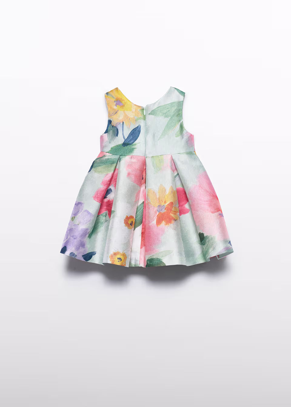 Abito mikado fiori neonata Abel&Lula con fiori