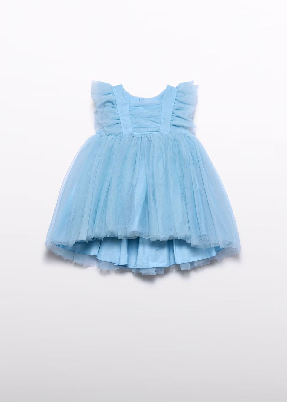 Abito tulle volant neonata Abel&Lula - Azzurro