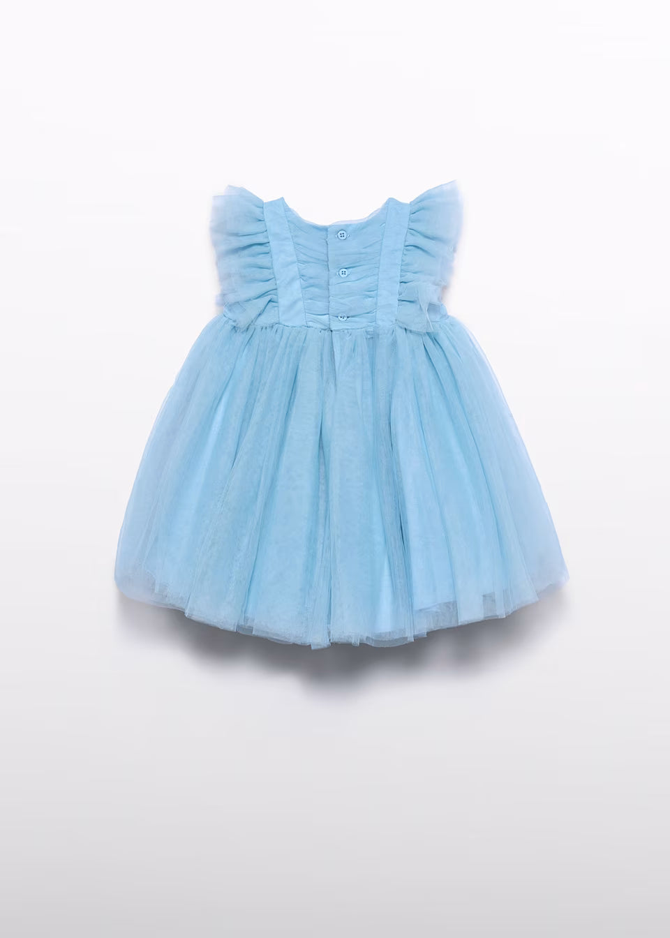 Abito tulle volant neonata Abel&Lula - Azzurro