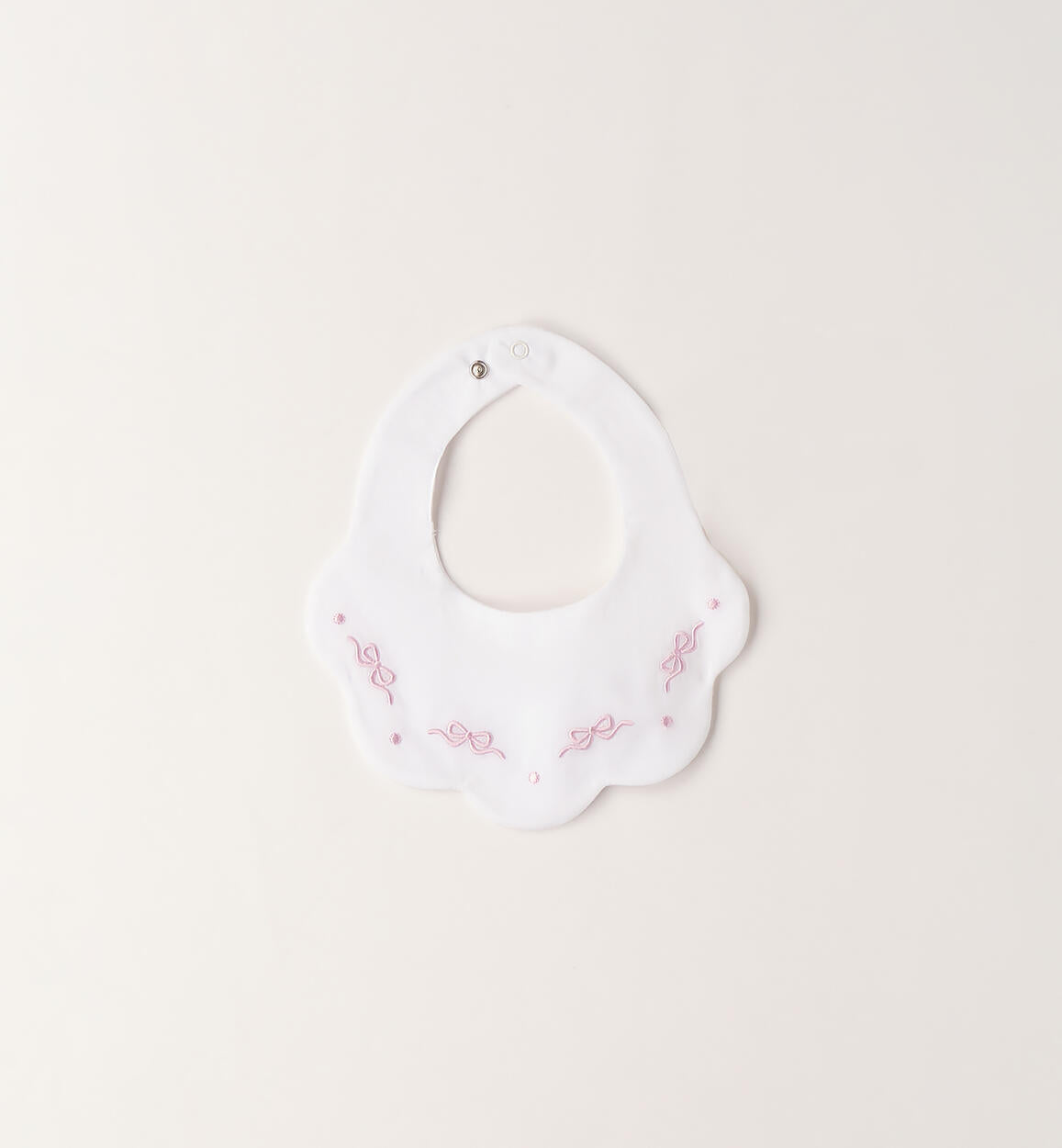 Bavetta per neonata Minibanda - Bianco