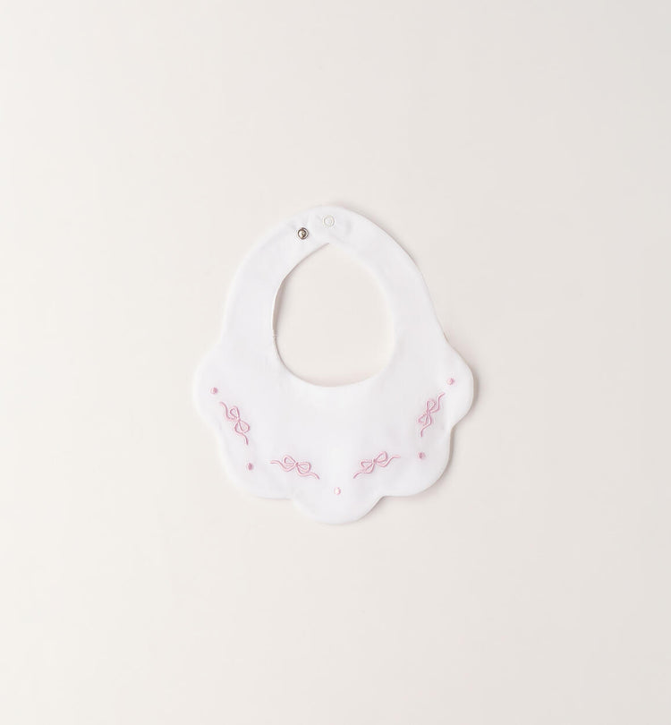 Bavetta per neonata Minibanda - Bianco
