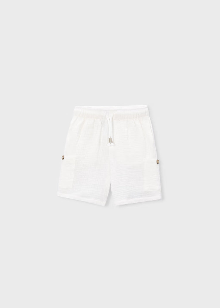 Bermuda bambula bambino Mayoral - Bianco