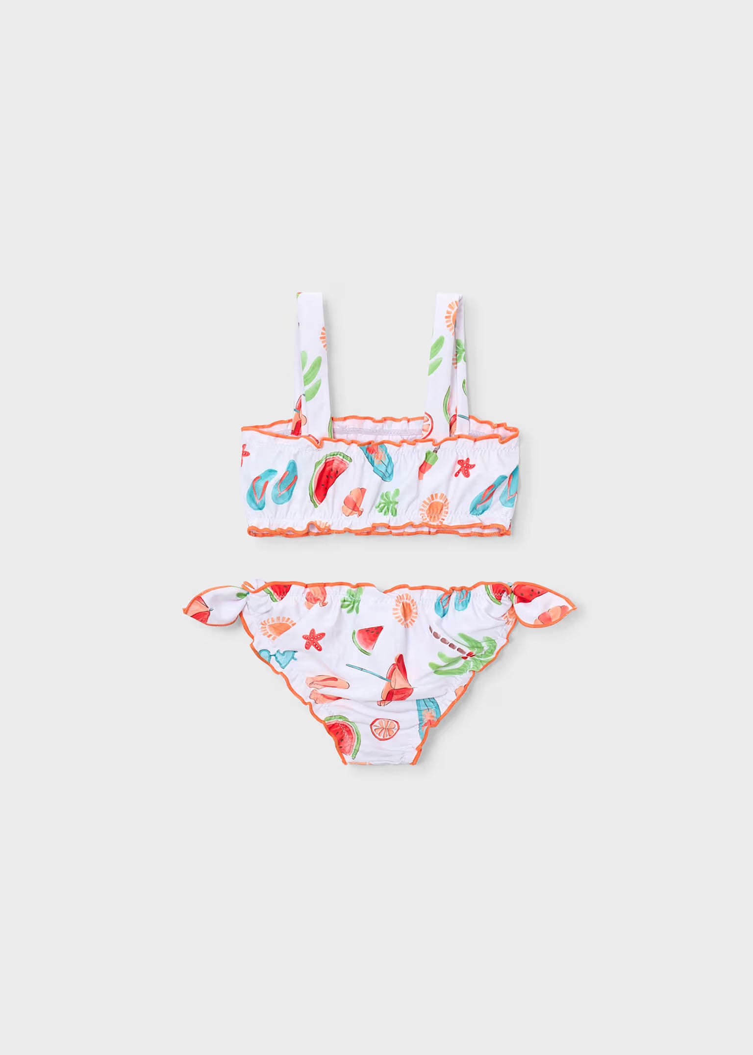 Bikini Mayoral stampato bambina fondo bianco