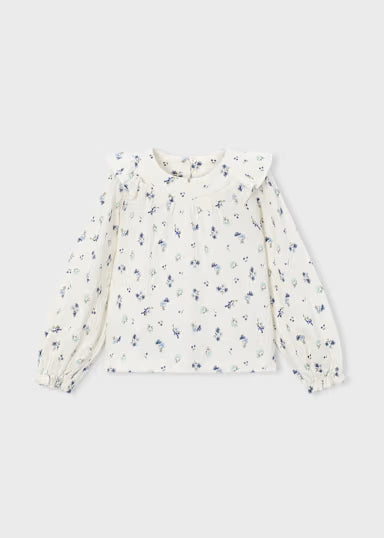 BLUSA FANTASIA FIORELLINI BLU