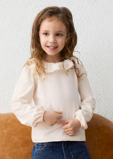 SHIRT COLLETTO PANNA CON COLLO CAMICIA