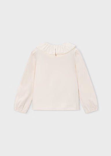SHIRT COLLETTO PANNA CON COLLO CAMICIA