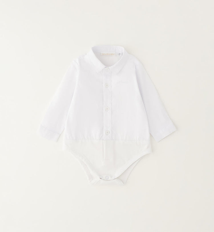 Body camicia neonato Minibanda - Bianco