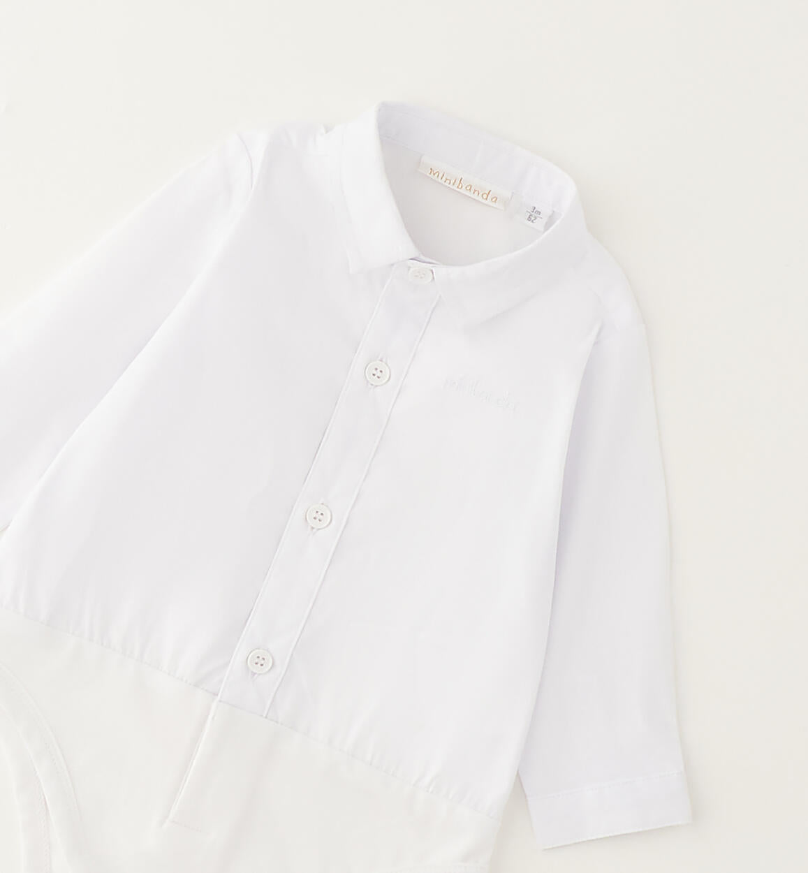 Body camicia neonato Minibanda - Bianco
