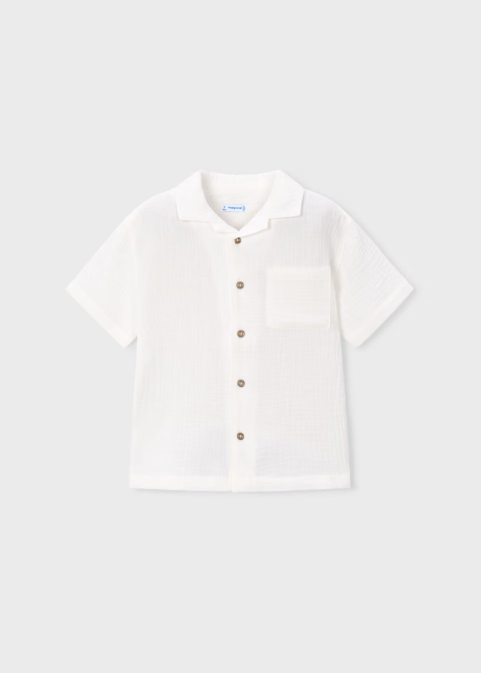Camicia bambula bambino Mayoral - Panna