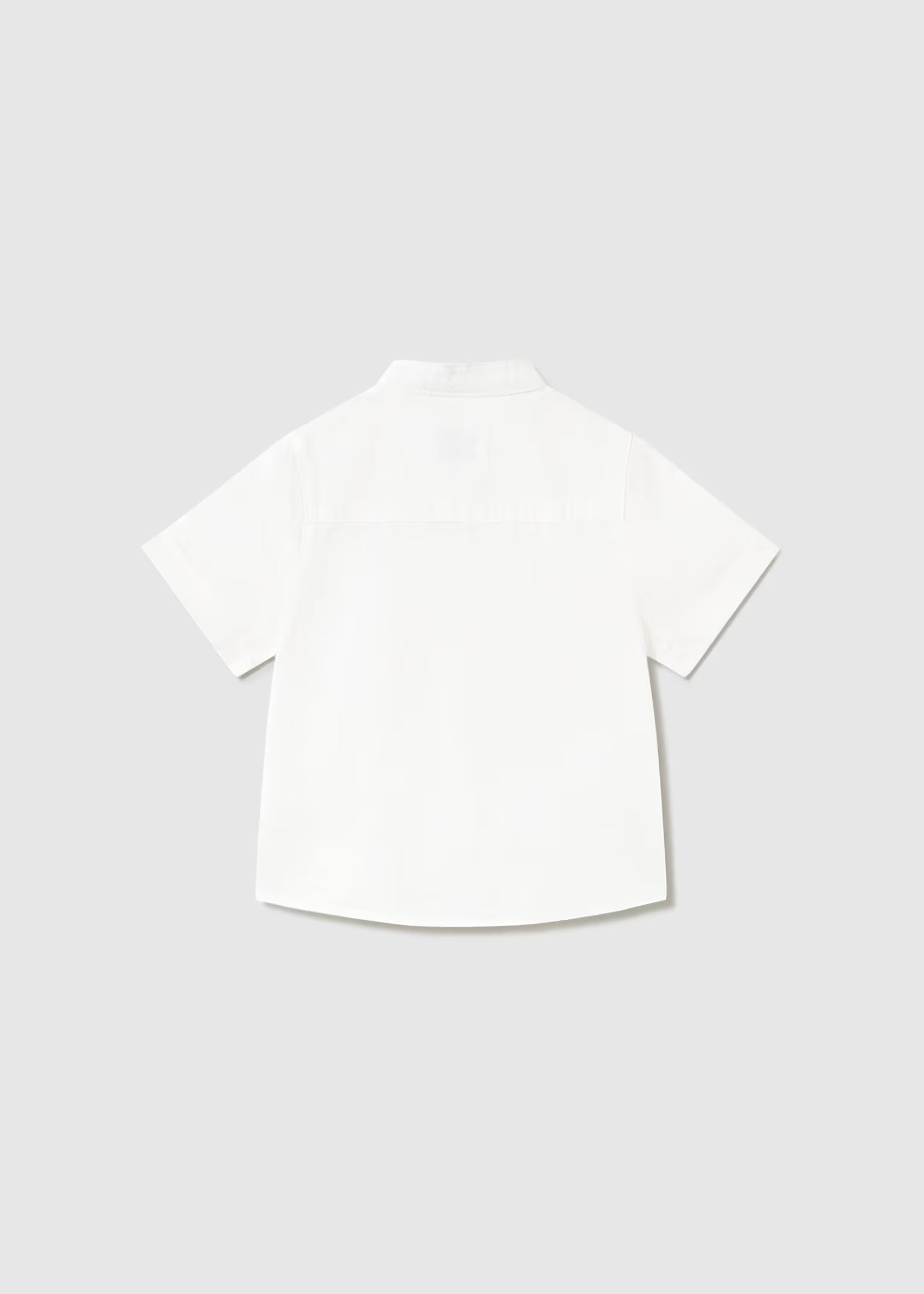Camicia in lino con collo alla coreana neonato Mayoral - Bianco