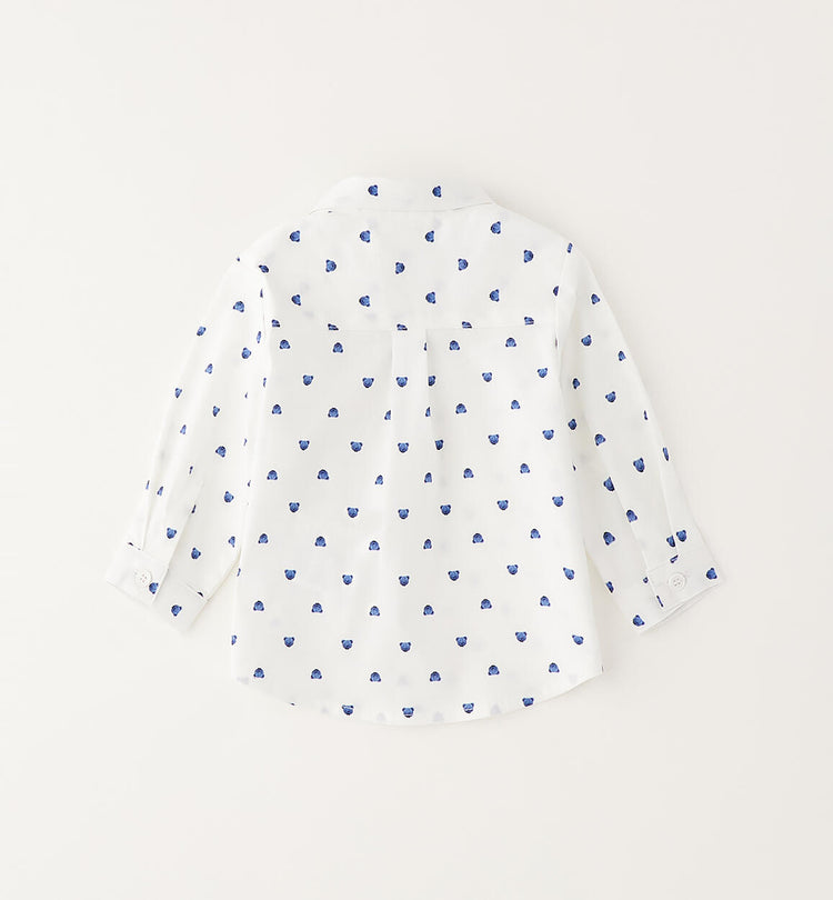 Camicia neonato Minibanda - Bianco con orsetti