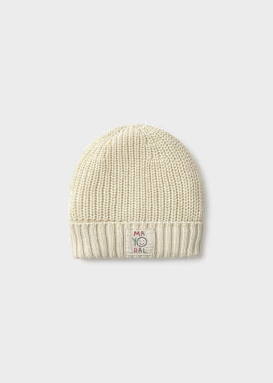 CAPPELLINO IN TRICOT TINTA UNITA PANNA