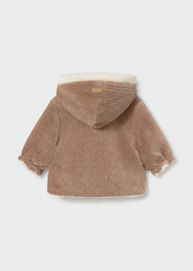 CAPPOTTINO A COSTINE MARRONE REVERSIBILE IN PELLICCIA
