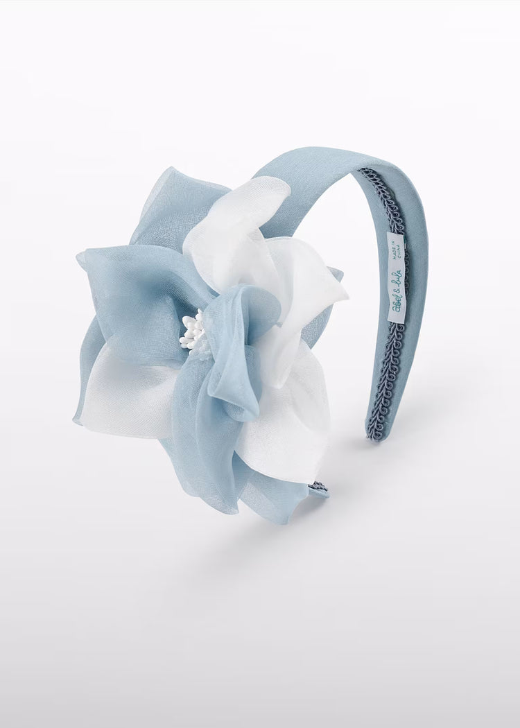 Cerchietto fiori organza bambina Abel&Lula - Polvere