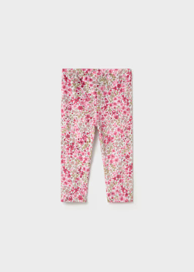 COORDINATO 3P BORDOUX SMANICATO PELLICCIA SHIRT PANNA E LEGGINS FIORI
