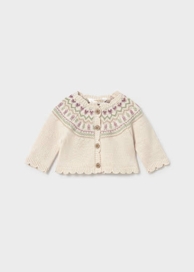 COORDINATO IN LANA CARDIGAN SHIRT COLLETTO FIORI E GONNA SALOPETTE MALVA