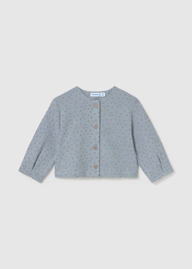 COORDINATO 3 PZ FIORELLINI AZZURRO/MARRONE