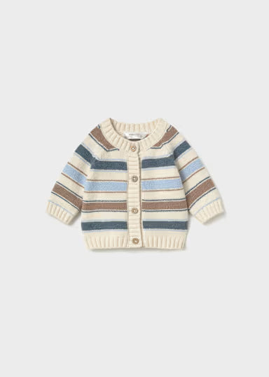 COORDINATO 3PZ CARDIGAN SHIRT E PANTALONE AZZURRO/MARRONE