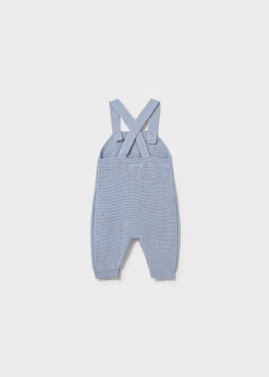 COORDINATO NASCITA 3PZ IN TRICOT BEIGE/AZZURRO