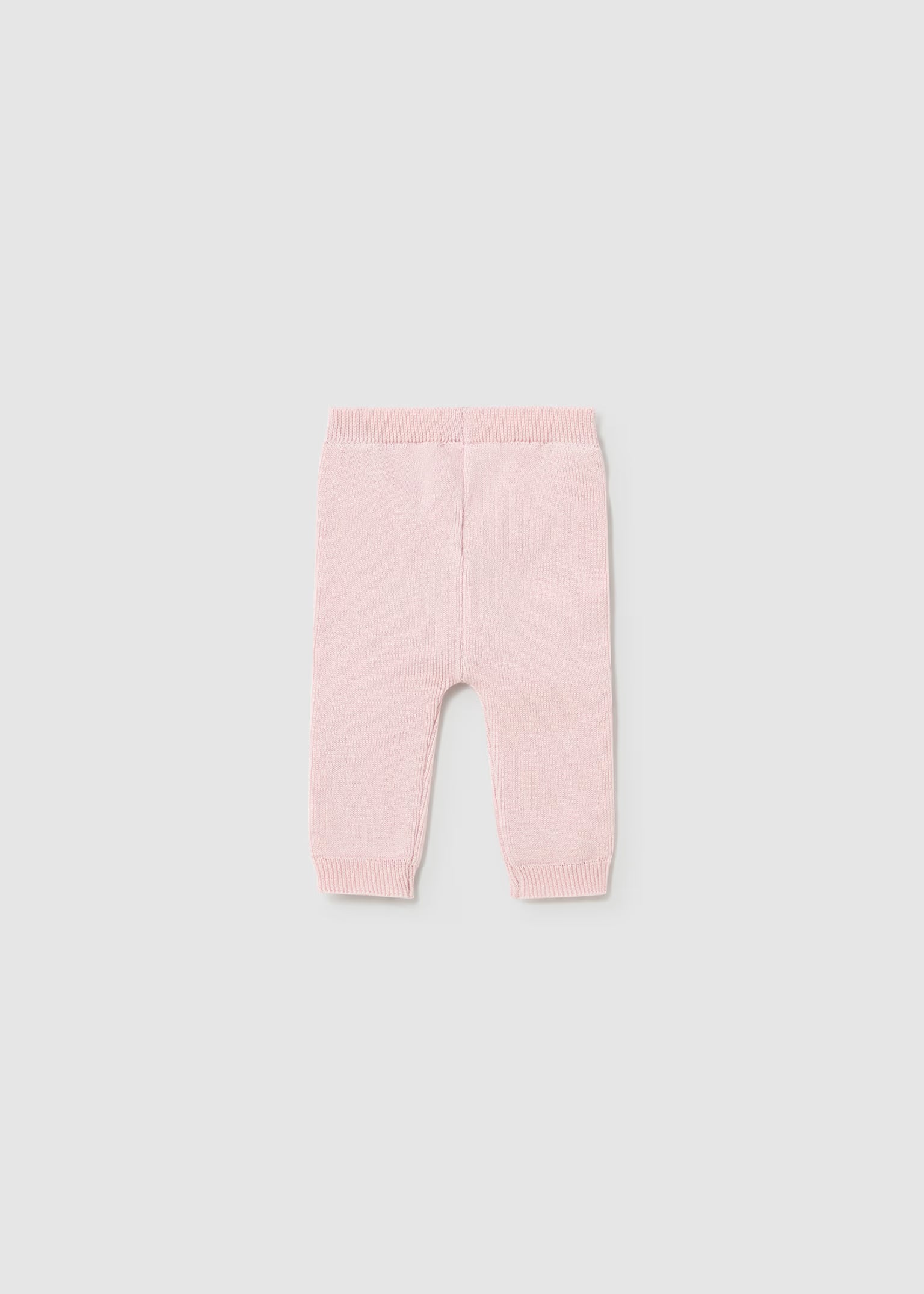 Completo 3 pezzi tricot neonata - Bianco/Rosa