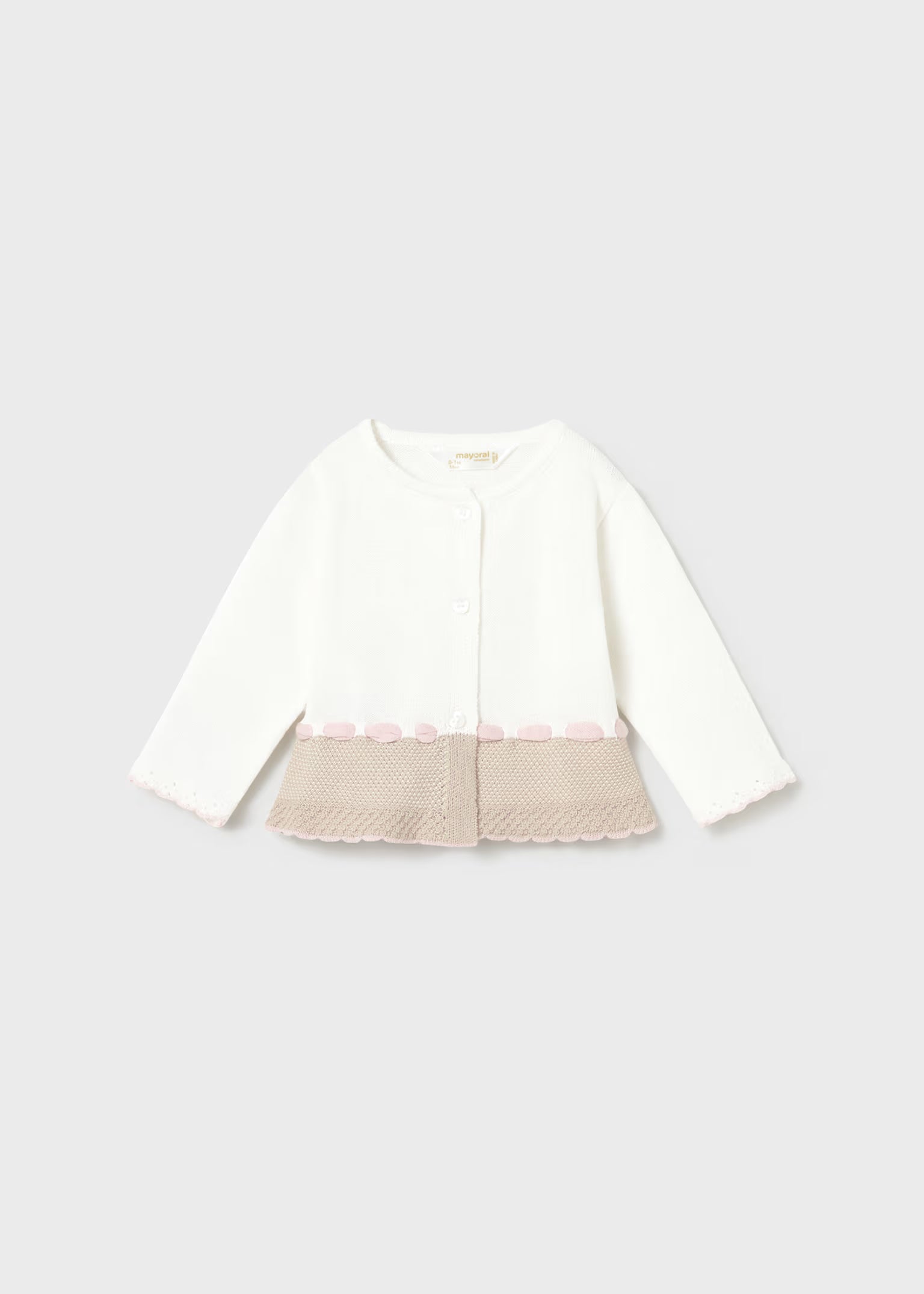 Completo 3 pezzi Mayoral tricot neonata - Beige