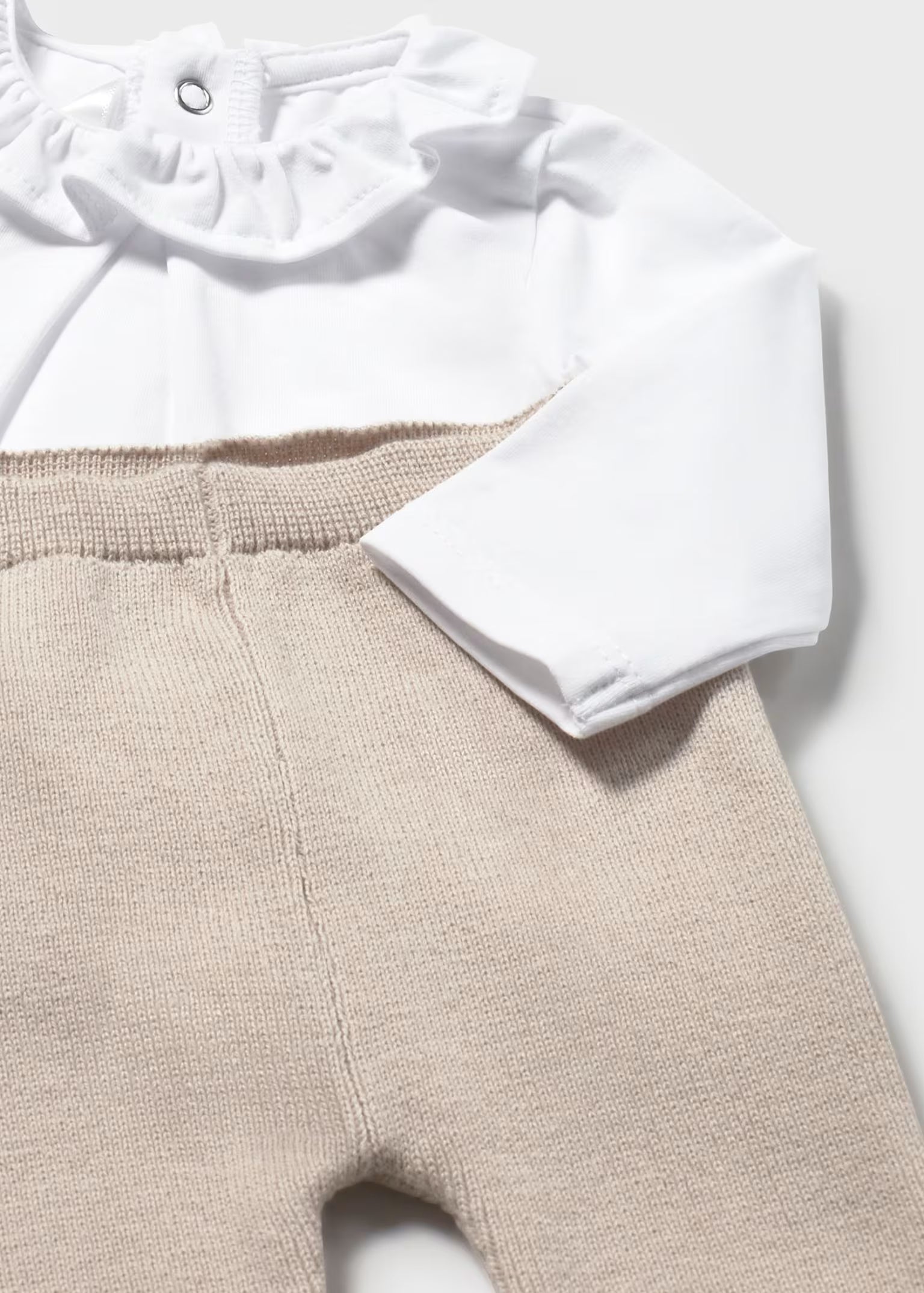 Completo 3 pezzi Mayoral tricot neonata - Beige