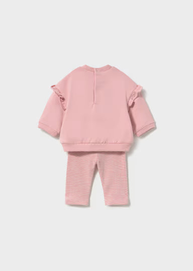 COPPIA COMPLETI PON POM PELOUCHE ROSA/BEIGE