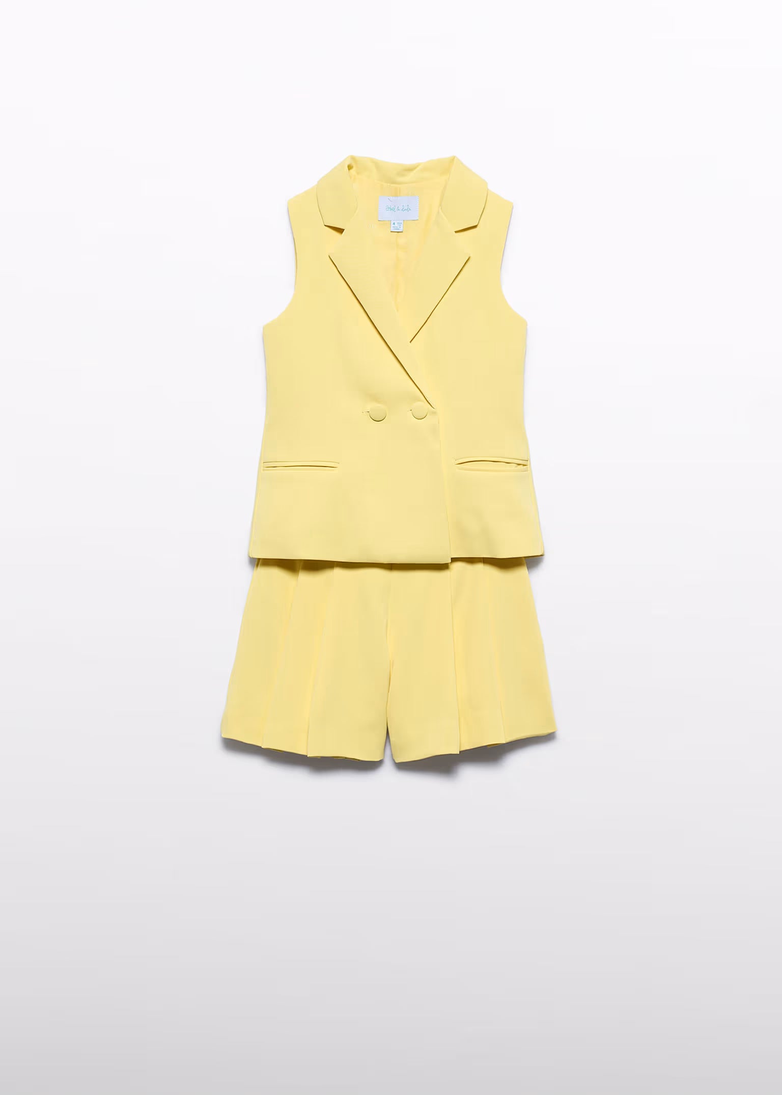 Completo bermuda Abel&Lula crepe bambina - Giallo