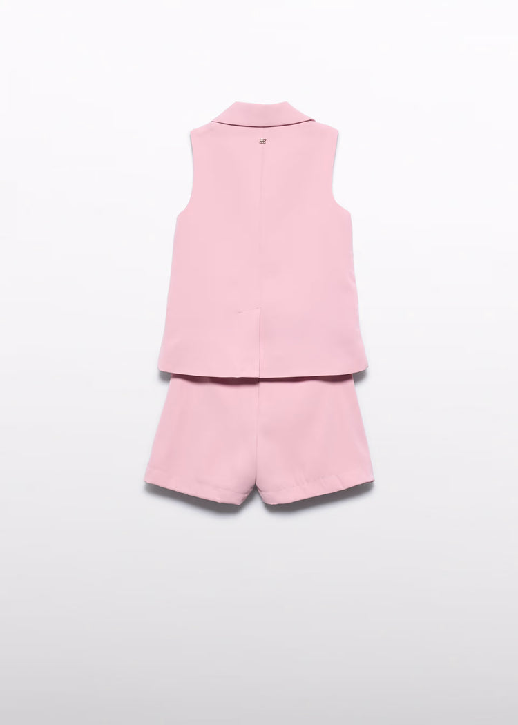 Completo bermuda Abel&Lula crepe bambina - Rosa