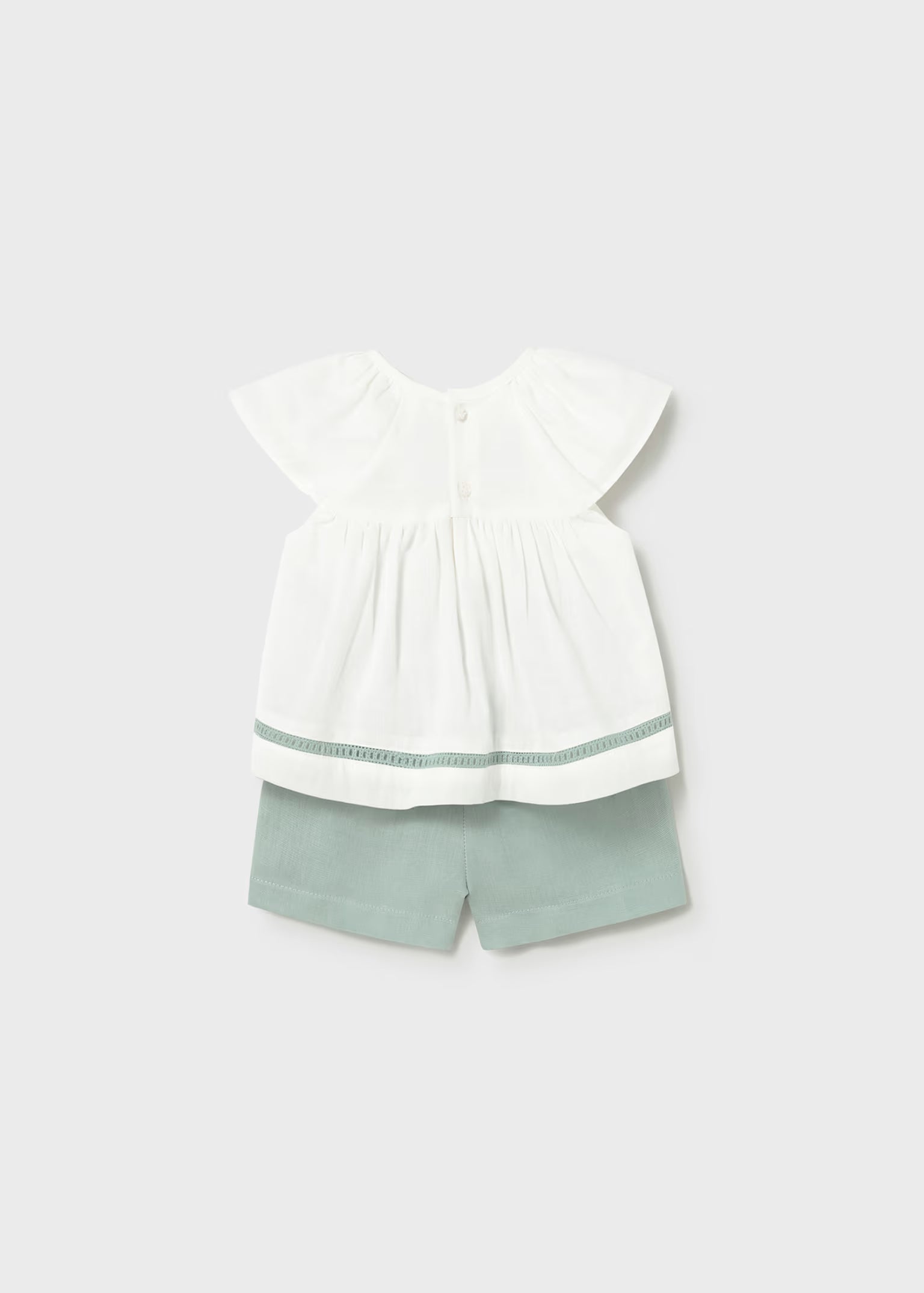 Completo bermuda e blusa neonata Mayoral - Verde menta
