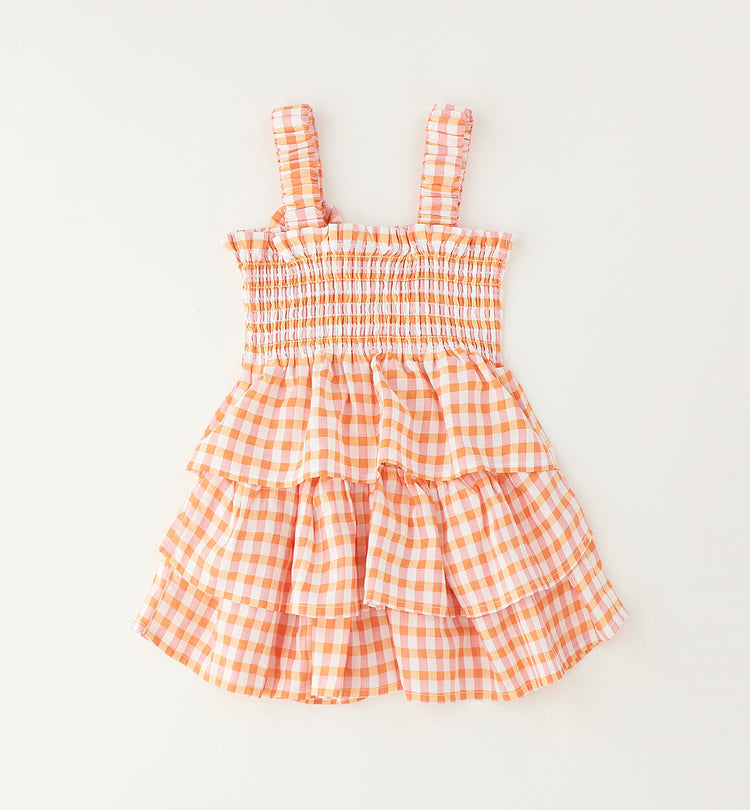 Completo estivo bambina Sarabanda - Bianco/Arancio