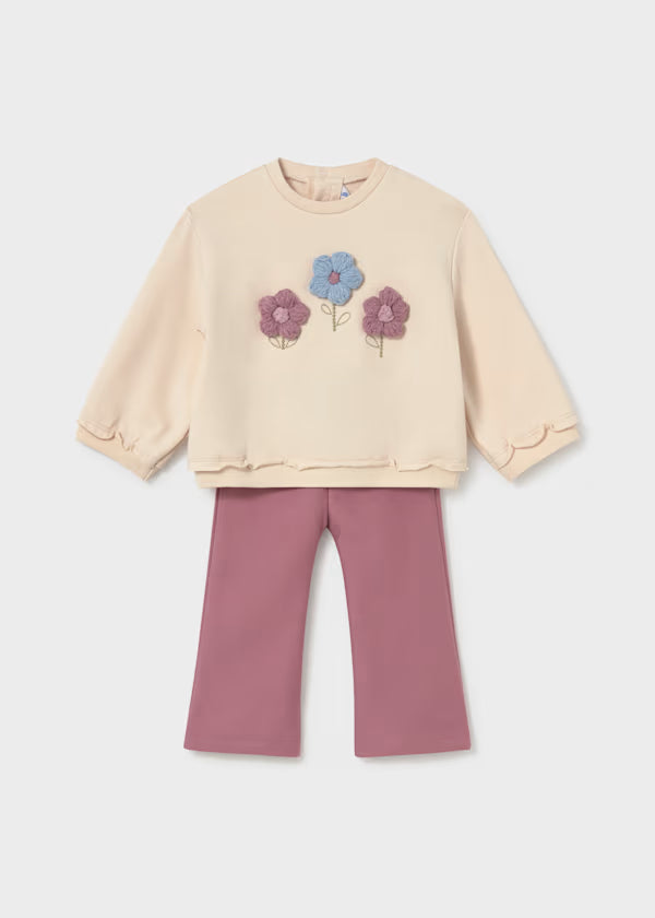 COORDINATO LEGGINS FIORI LANA
